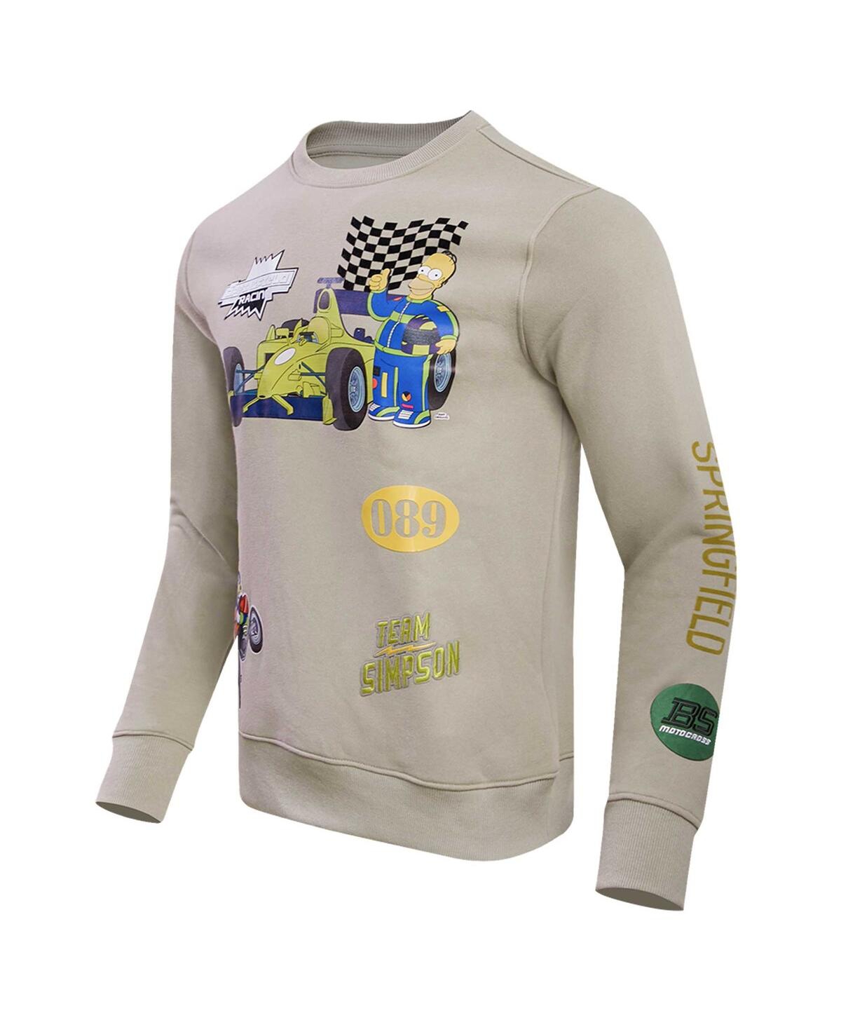 Freeze Max Men's And Women's  Khaki The Simpsons Racing Simpsons Pullover Sweatshirt In Khaki