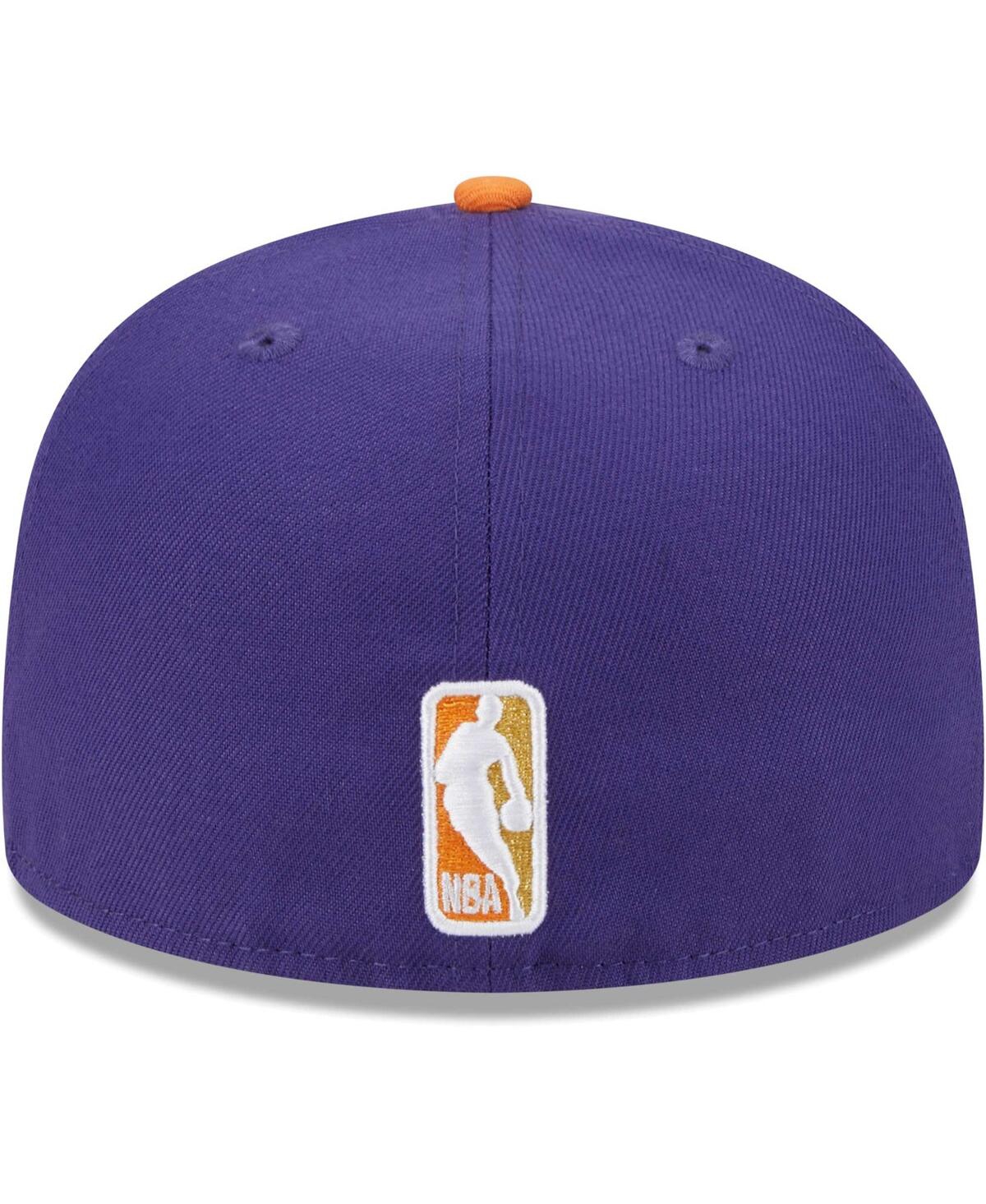 Shop New Era Men's  Purple, Orange Phoenix Suns Gameday Gold Pop Stars 59fifty Fitted Hat In Purple,orange