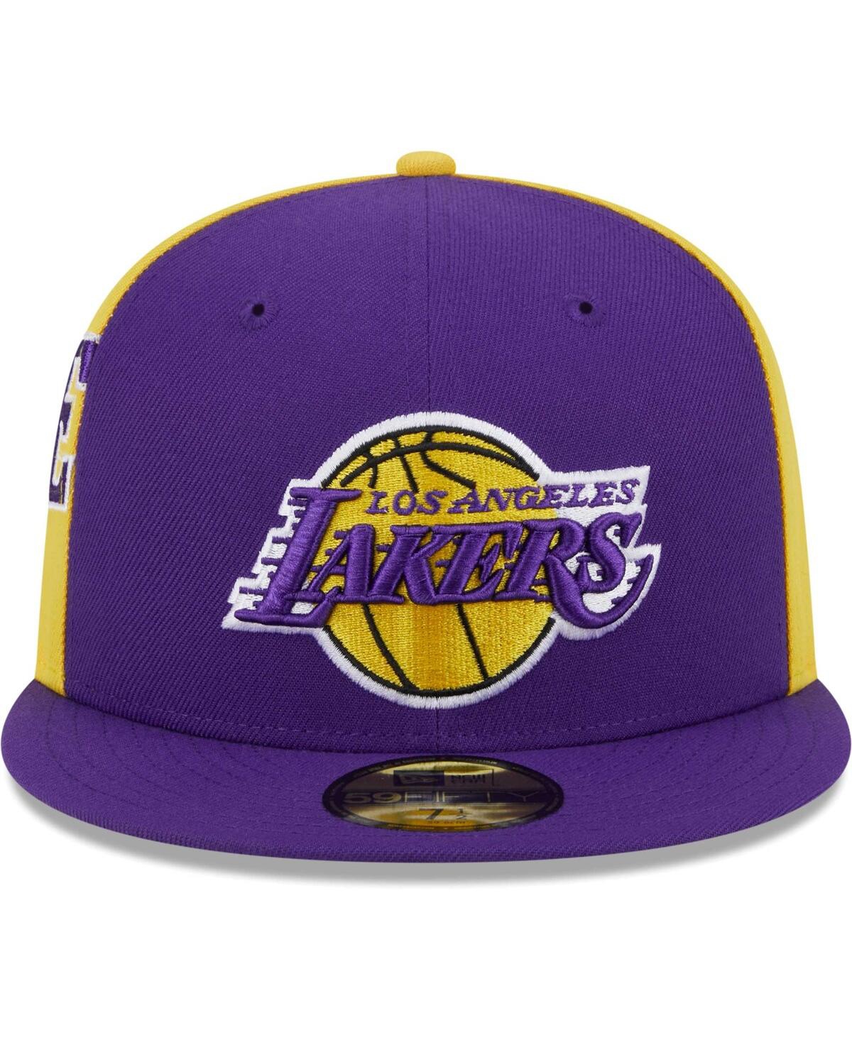 Men's New Era Gold Los Angeles Lakers Gameday Wordmark 59FIFTY Fitted Hat - Gold