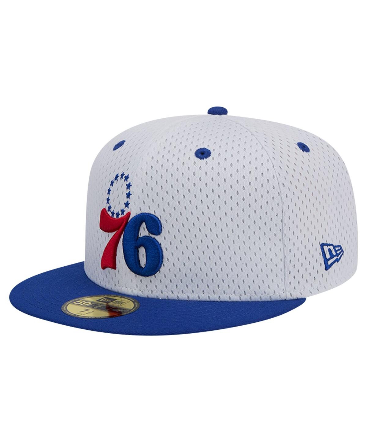 Men's New Era Royal Philadelphia 76ers Throwback 2Tone 59FIFTY Fitted Hat - Royal