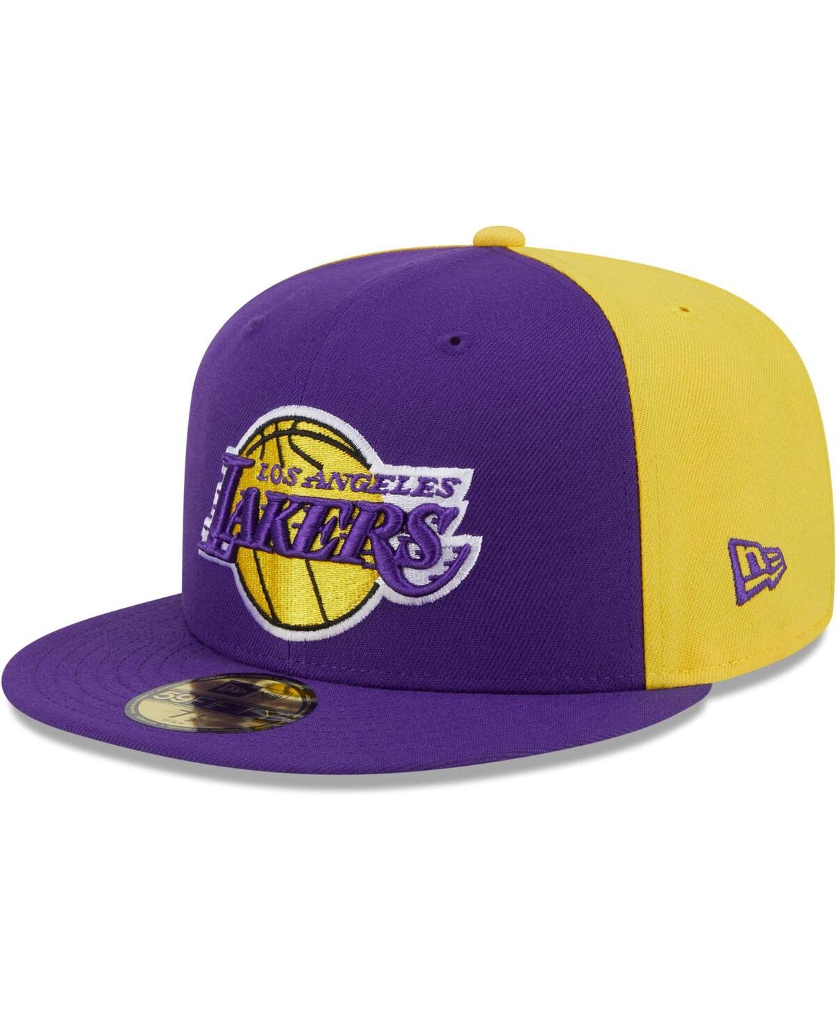 Men's New Era Gold Los Angeles Lakers Gameday Wordmark 59FIFTY Fitted Hat - Gold
