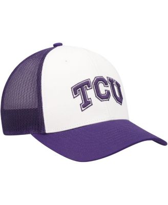 Men's White, Purple TCU Horned Frogs Freshman Trucker Adjustable Hat