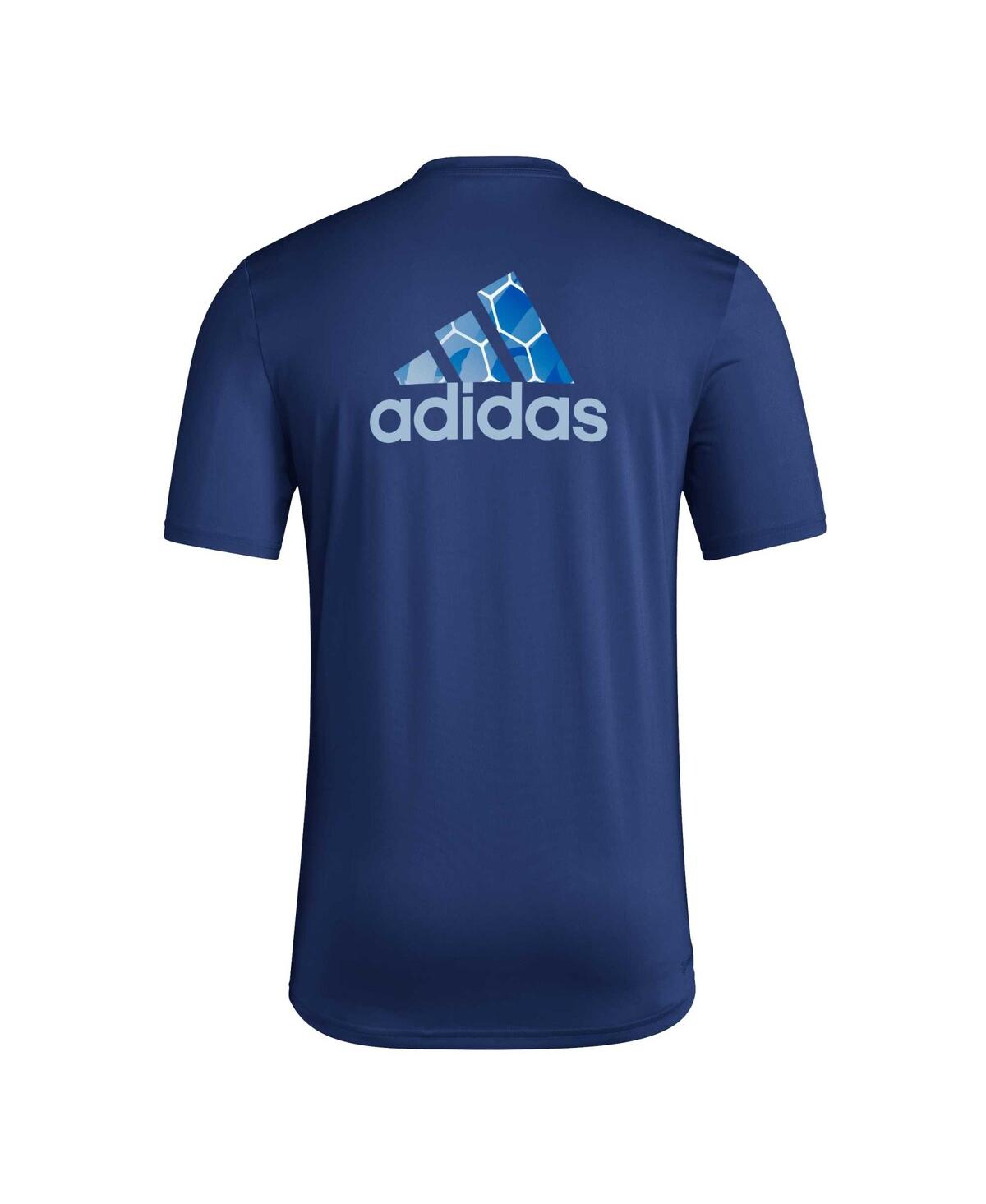 Shop Adidas Originals Men's Adidas Navy Sporting Kansas City Local Pop Aeroready T-shirt