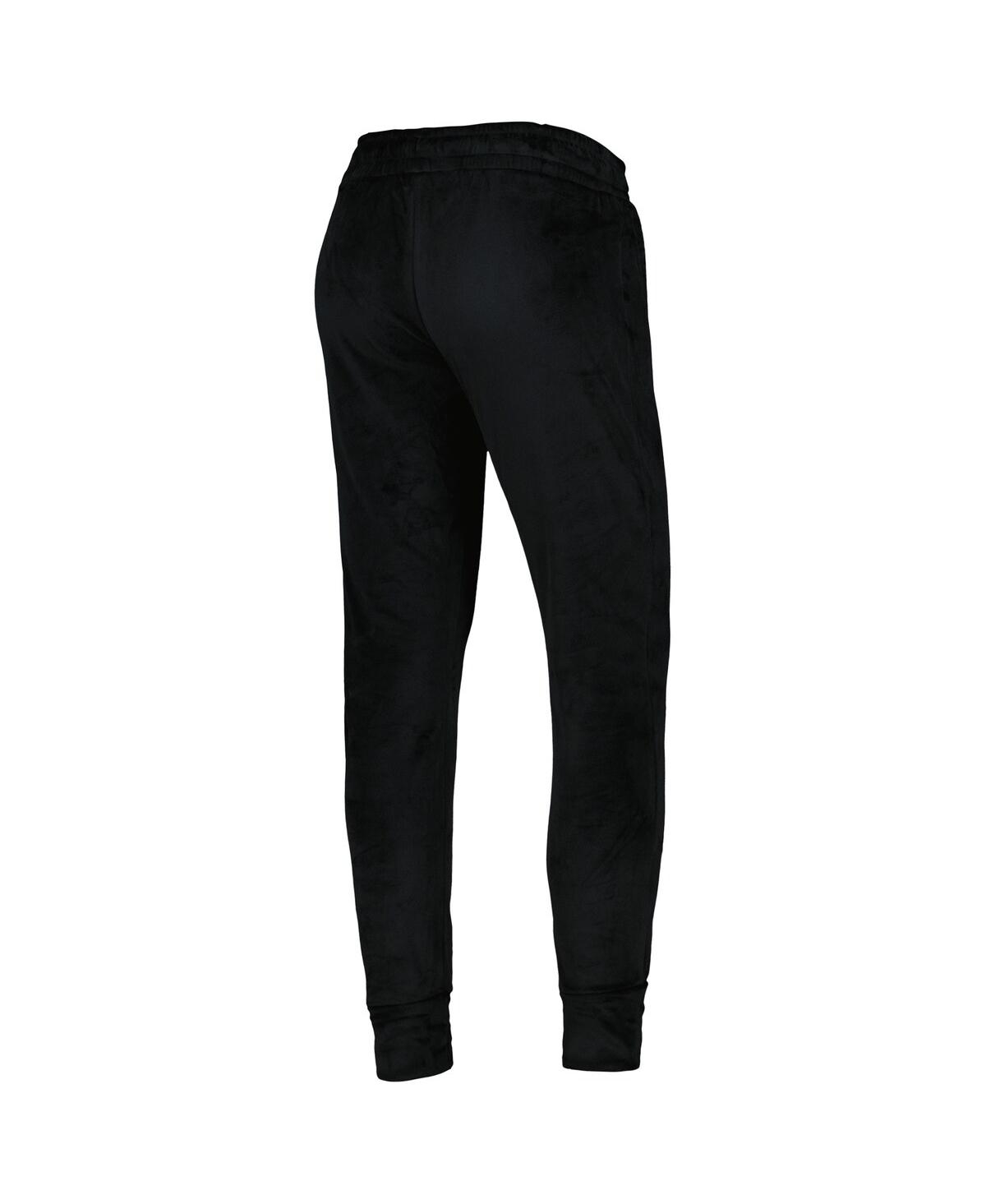 Shop Concepts Sport Women's  Black Charlotte Fc Intermission Velour Cuffed Pants