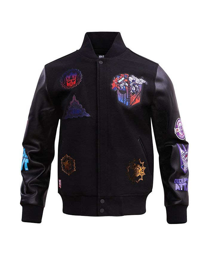Freeze Max Men's Black Transformers Autobots vs. Decepticons FullZip Varsity Jacket Macy's