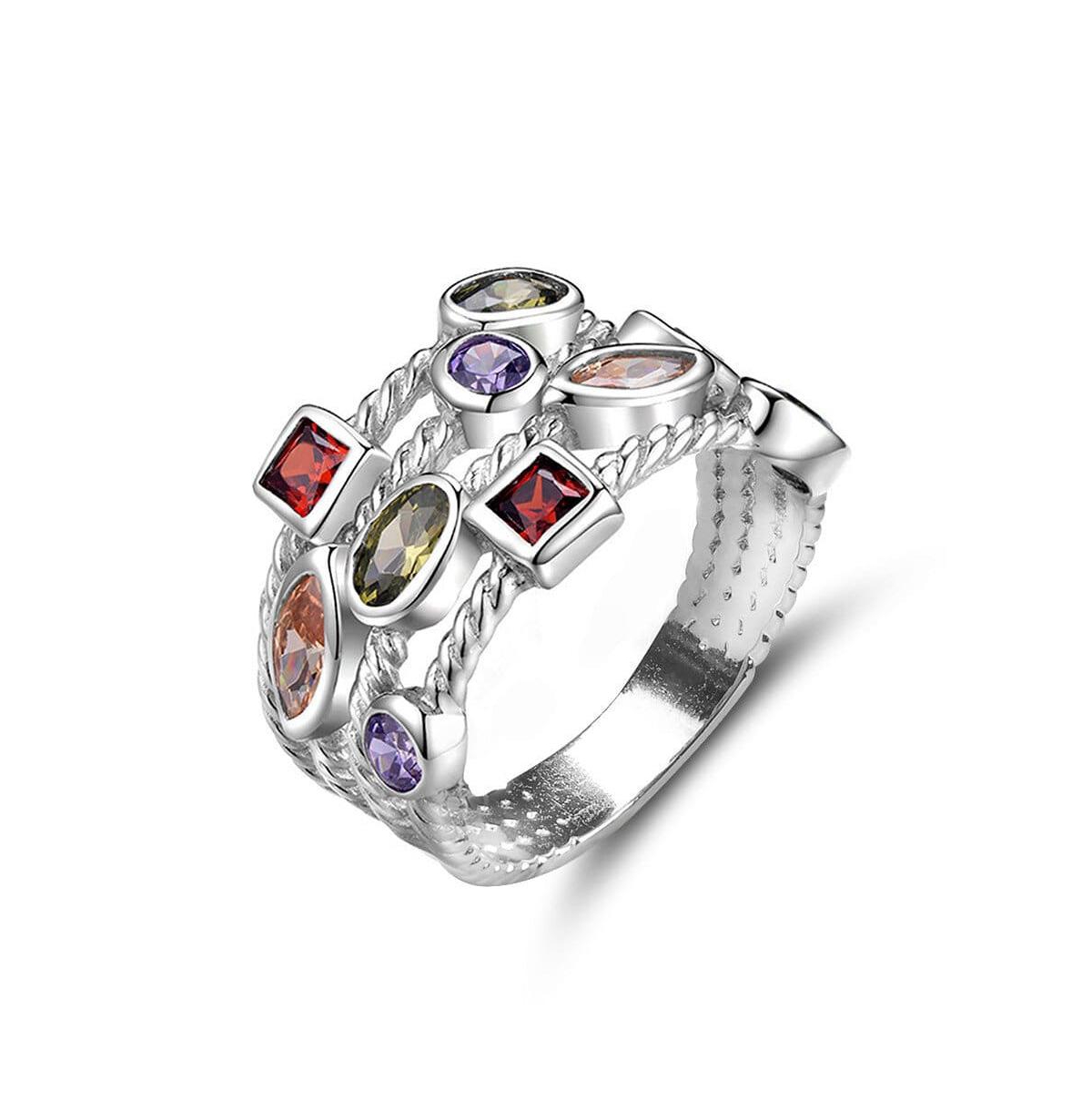 Multicolor Ring - Silver