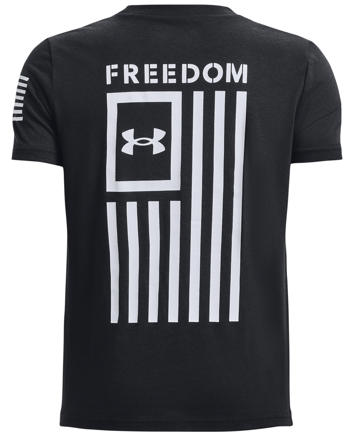 Under Armour Big Boys New B Freedom Flag T-shirt -white