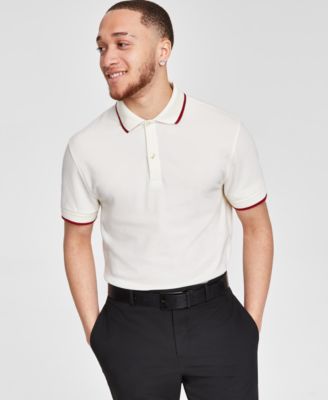 Men s Regular Fit Tipped Performance Polo Shirt Created for Macy s