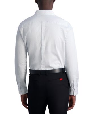 КАРЛ ЛАГЕРФЕЛЬД ПАРИЖ Karl Lagerfeld Paris Мужская приталенная рубашка из ткани в горошек 19890₽