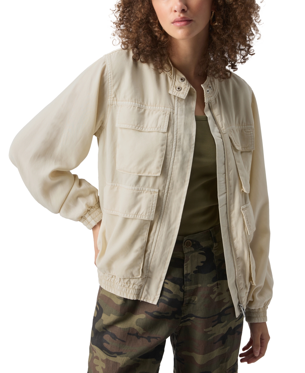 Shop Sanctuary Women's Field Utility Long-sleeve Jacket In Birch