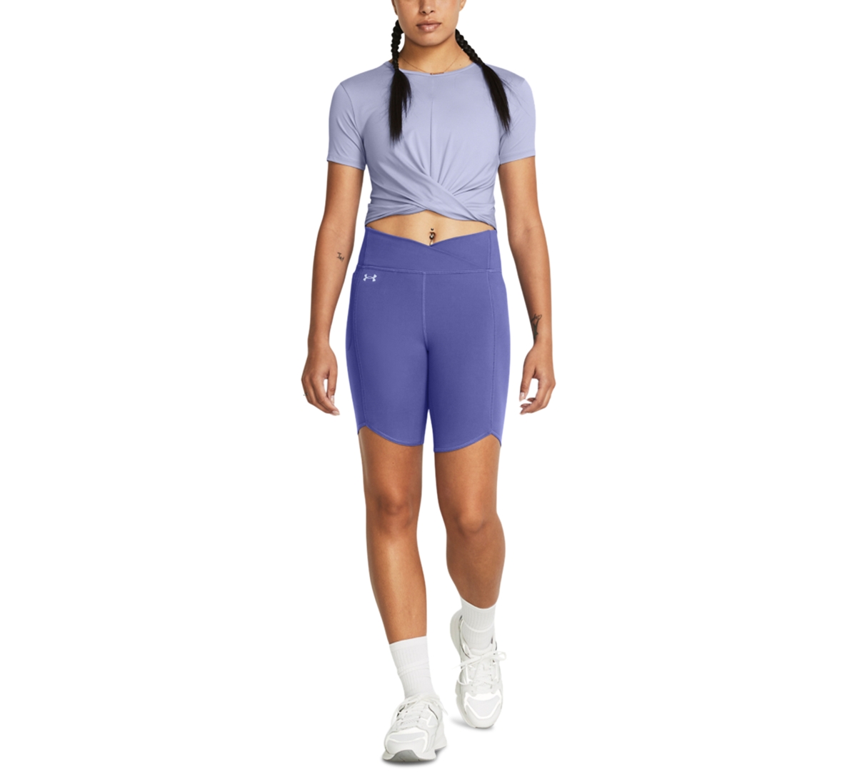 Under Armour Women's Motion Crossover Bike Shorts -/ / Celeste