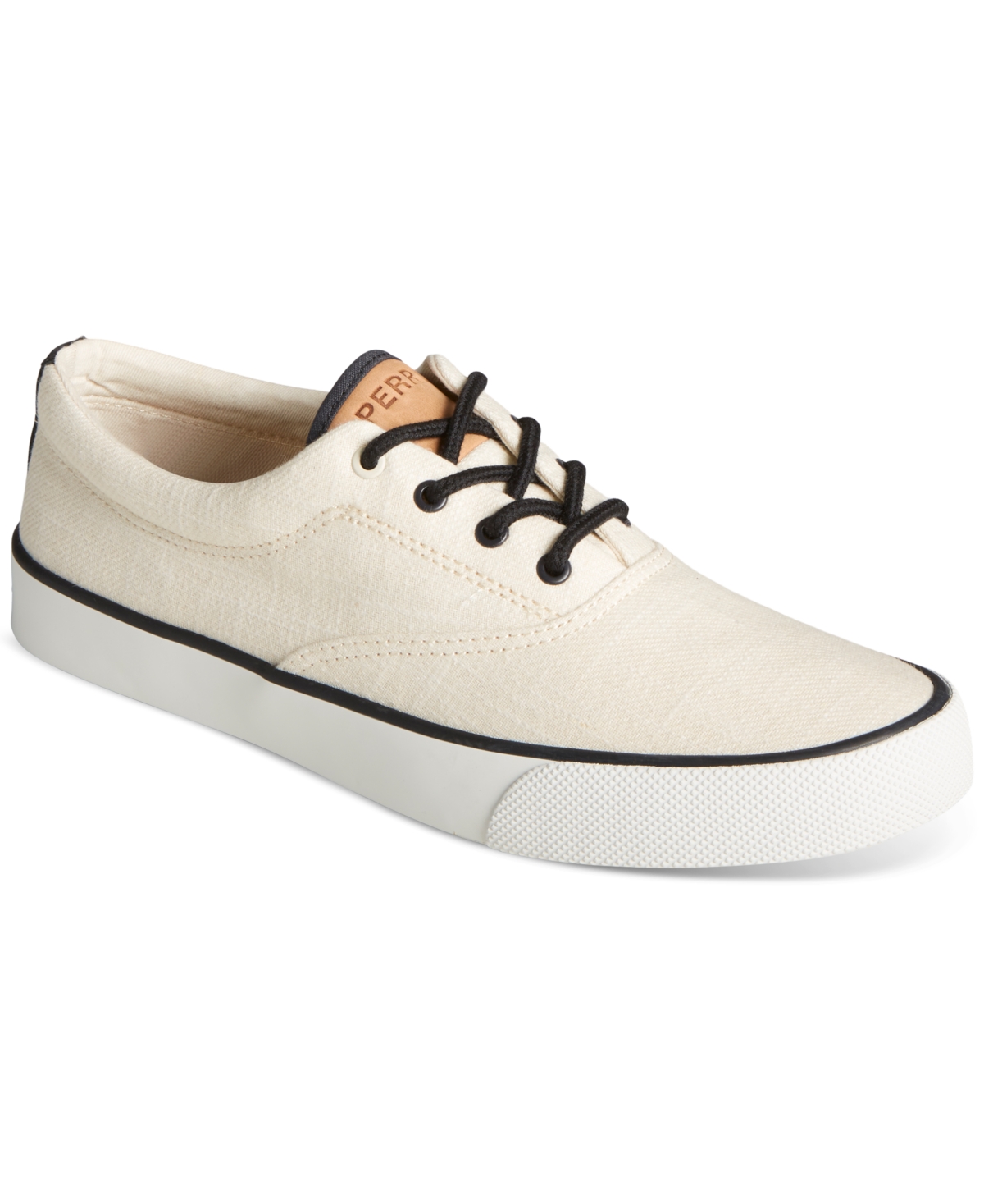 Men's SeaCycled Striper Ii Cvo Textured Lace-Up Sneakers - White