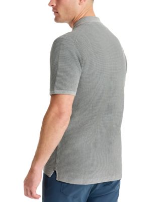 Кеннет Коул Kenneth Cole Мужская промытая кислотой рубашка-свитер с воротником-стойкой и коротким рукавом 15790₽