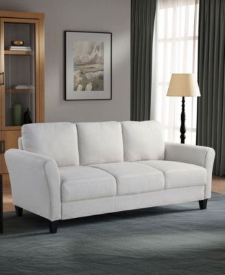 80.3" W Microfiber Wilshire Sofa with Rolled Arms