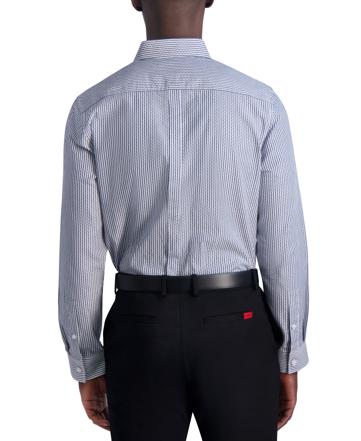 Karl Lagerfeld Paris Men's Slim-Fit Stripe Woven Shirt -white