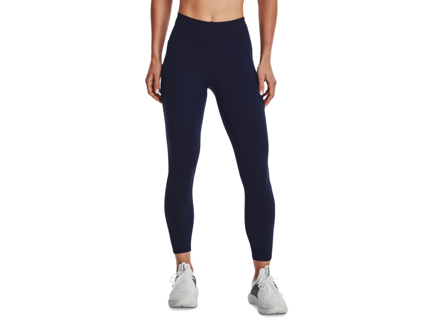 Женские леггинсы Under Armour Motion Ankle, цвет: Чёрный / Угольный серый — фото 2