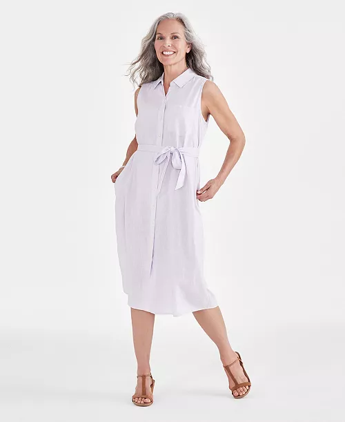 women's sleeveless shirtdress, created for macy's