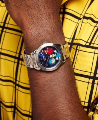 Eco-Drive Unisex Disney Donald Duck Stainless Steel Bracelet Watch 40mm Gift Set