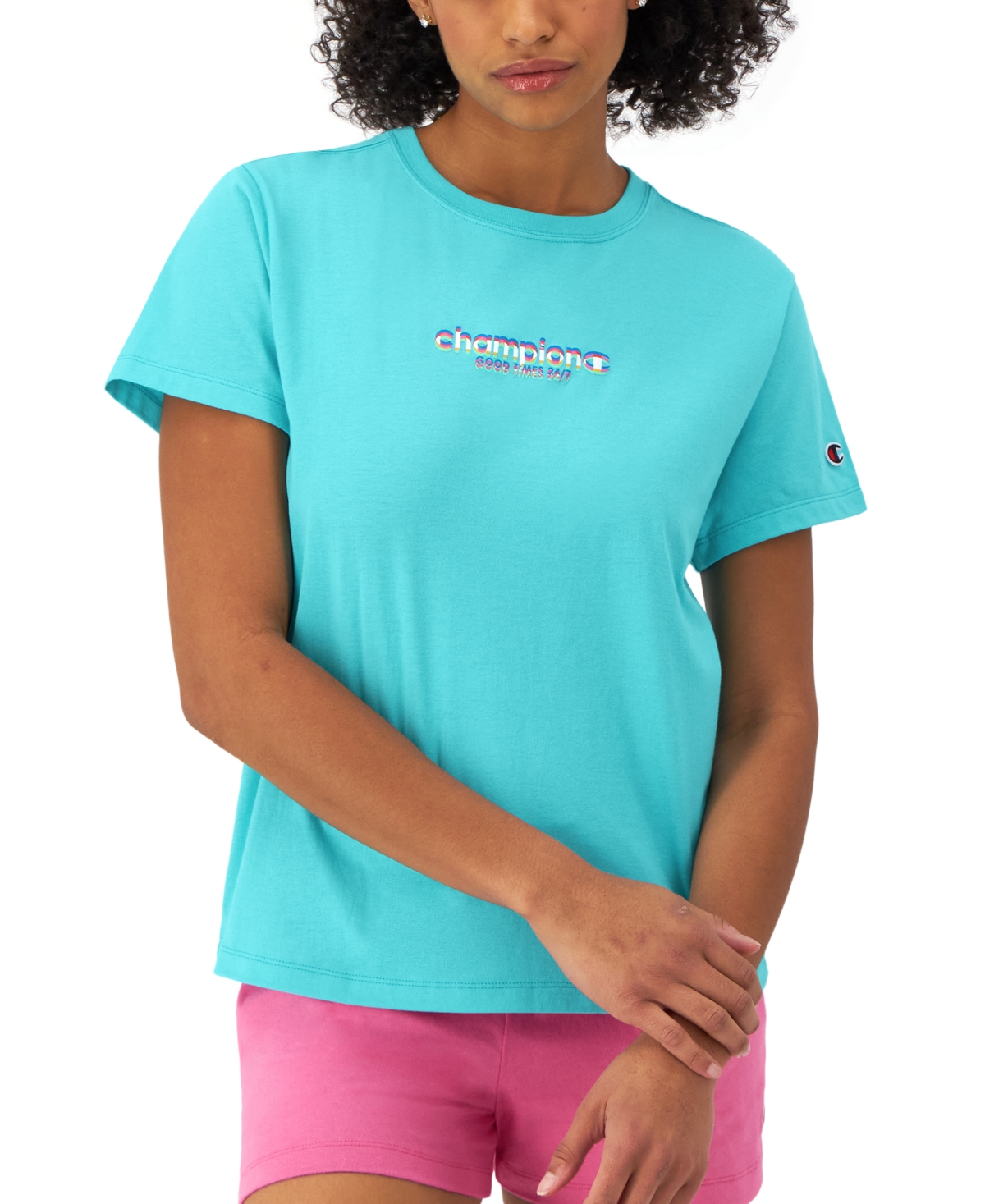 Women's Classic Logo T-Shirt - Aqua Excursion