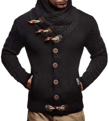 Men's Knitted Turtleneck Jacket - Winter Cardigan Sweaters for Men