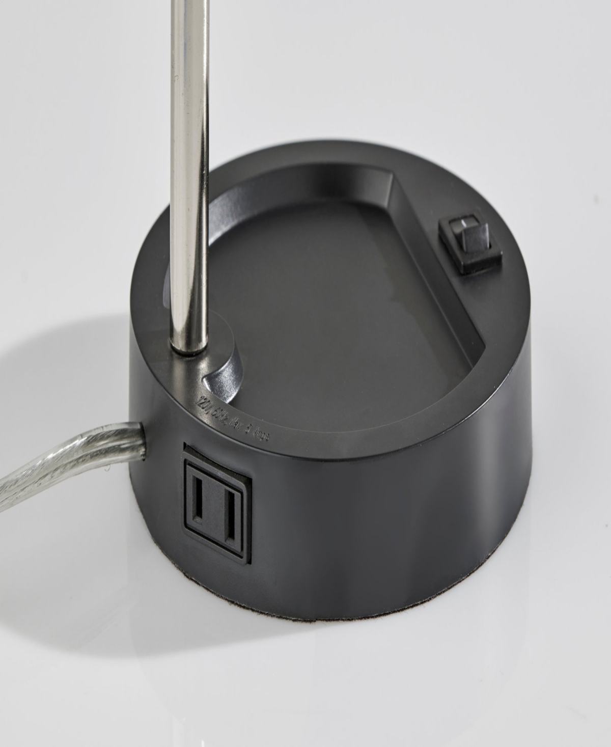 Adesso 13.5" Slender Led Desk Lamp In Black Brushed Steel
