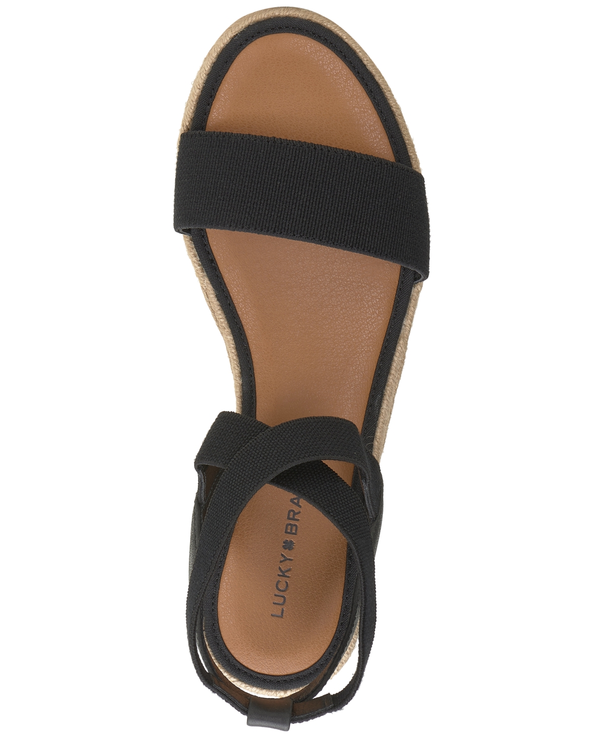 Shop Lucky Brand Women's Thimba Espadrille Wedge Sandals In Black