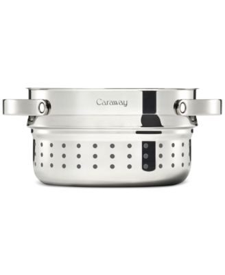 Nonstick Stainless Steel 3-Qt. Saucepan Steamer