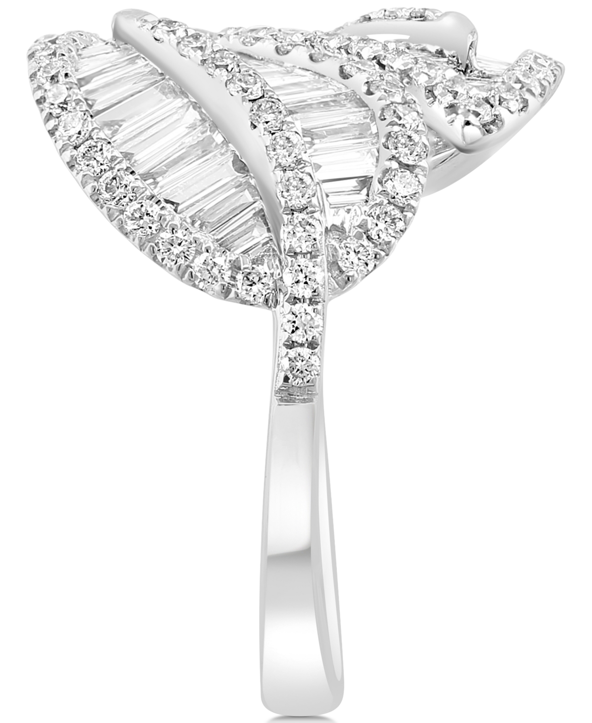EFFY COLLECTION EFFY DIAMOND LEAF BYPASS RING (1-1/10 CT. T.W.) IN 14K WHITE GOLD 