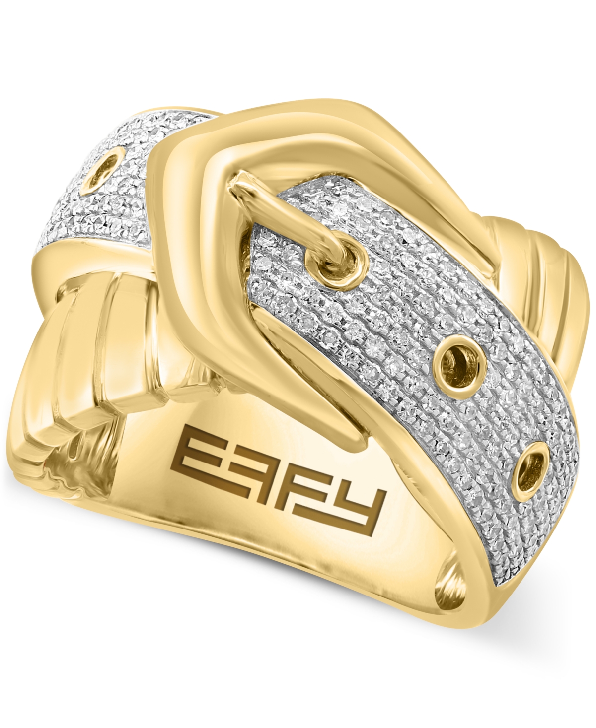 Effy Diamond Belt Buckle Statement Ring (1/2 ct. t.w.) in 14k Gold - Yellow Gol