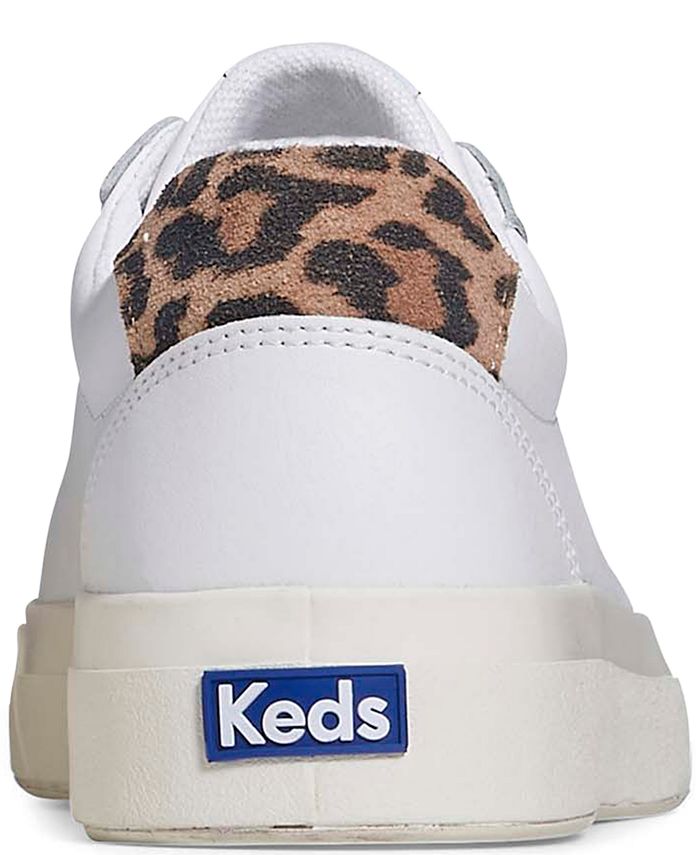 Keds Pursuit Leather Lace-up Casual Sneakers From Finish Line in White