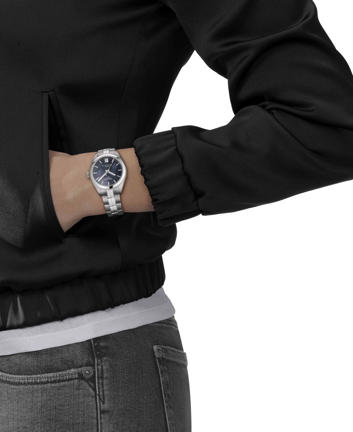 Shop Tissot Women's Swiss Automatic Pr 100 Stainless Steel Bracelet Watch 33mm In No Color