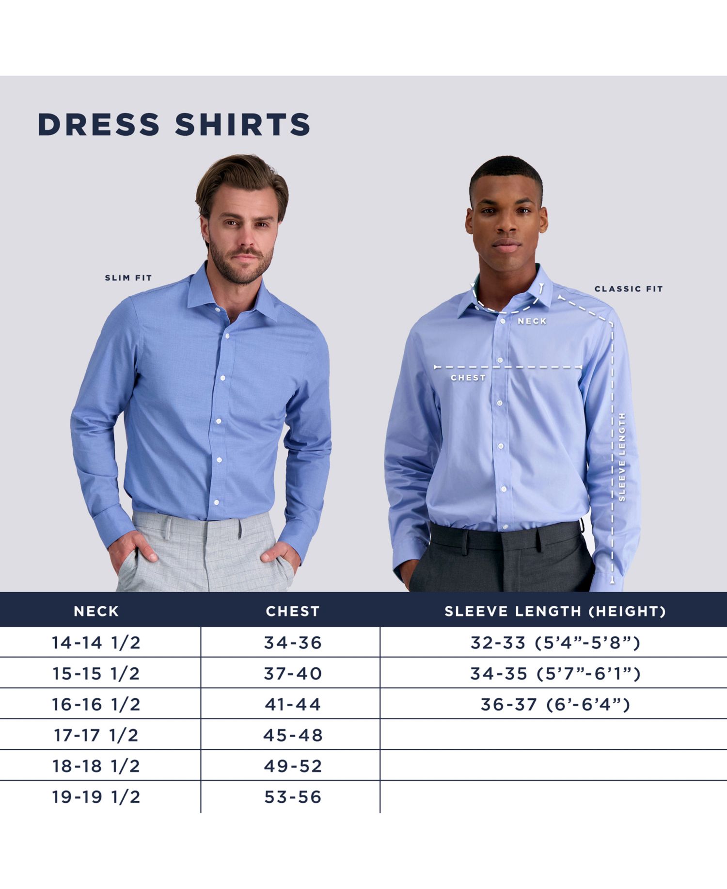 Big & Tall Men’s Smart Wash® Classic Fit Dress Shirt