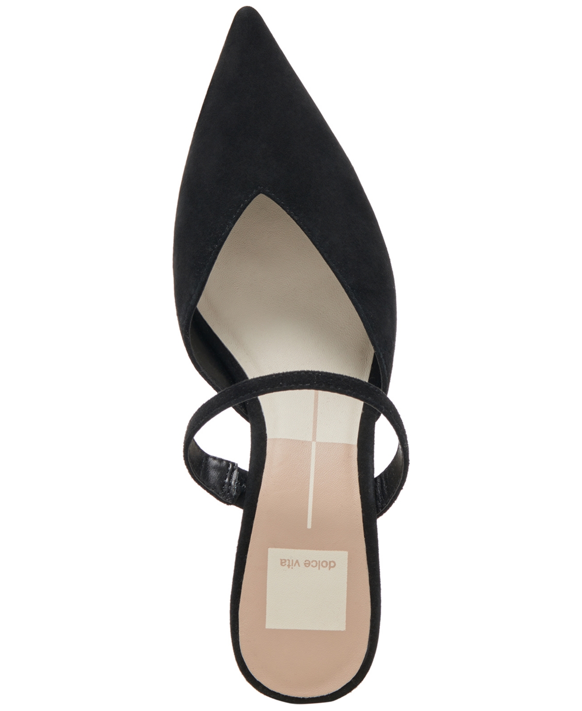 Shop Dolce Vita Women's Kanika Pointed-toe Mid-heel Pumps In Onyx Suede
