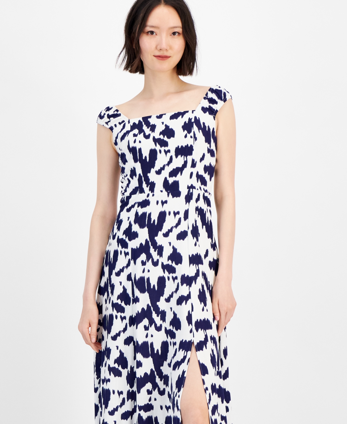 Sam Edelman Women's Square-Neck Sleeveless Midi Dress -ivory