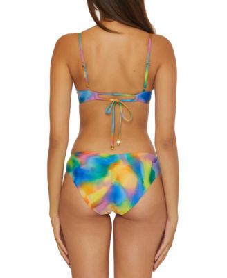 Shop Becca Womens Paper Mache Underwire Bikini Top Hipster Bottoms In Multi