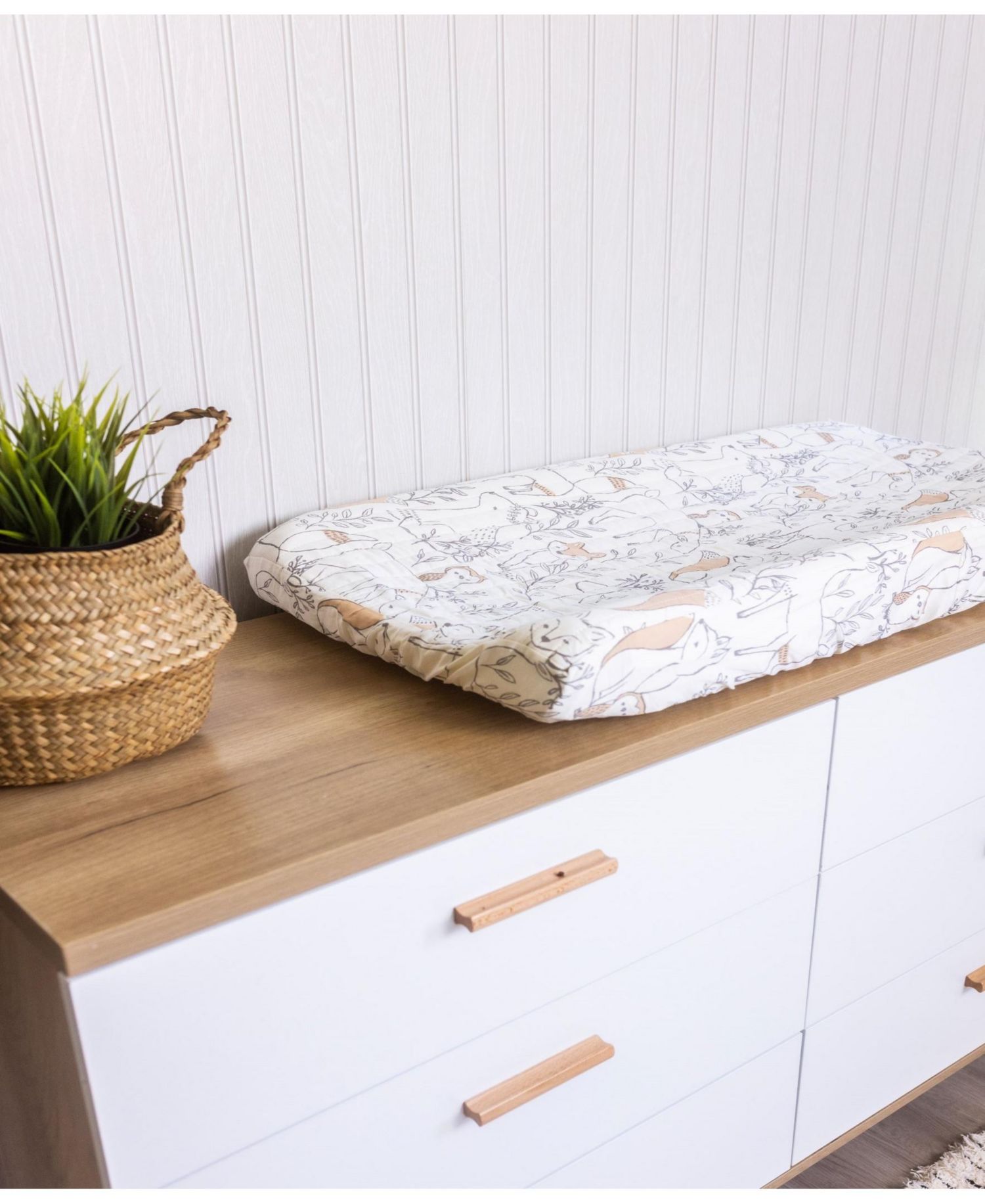 Ezra Quilted Change Pad Cover - Woodland