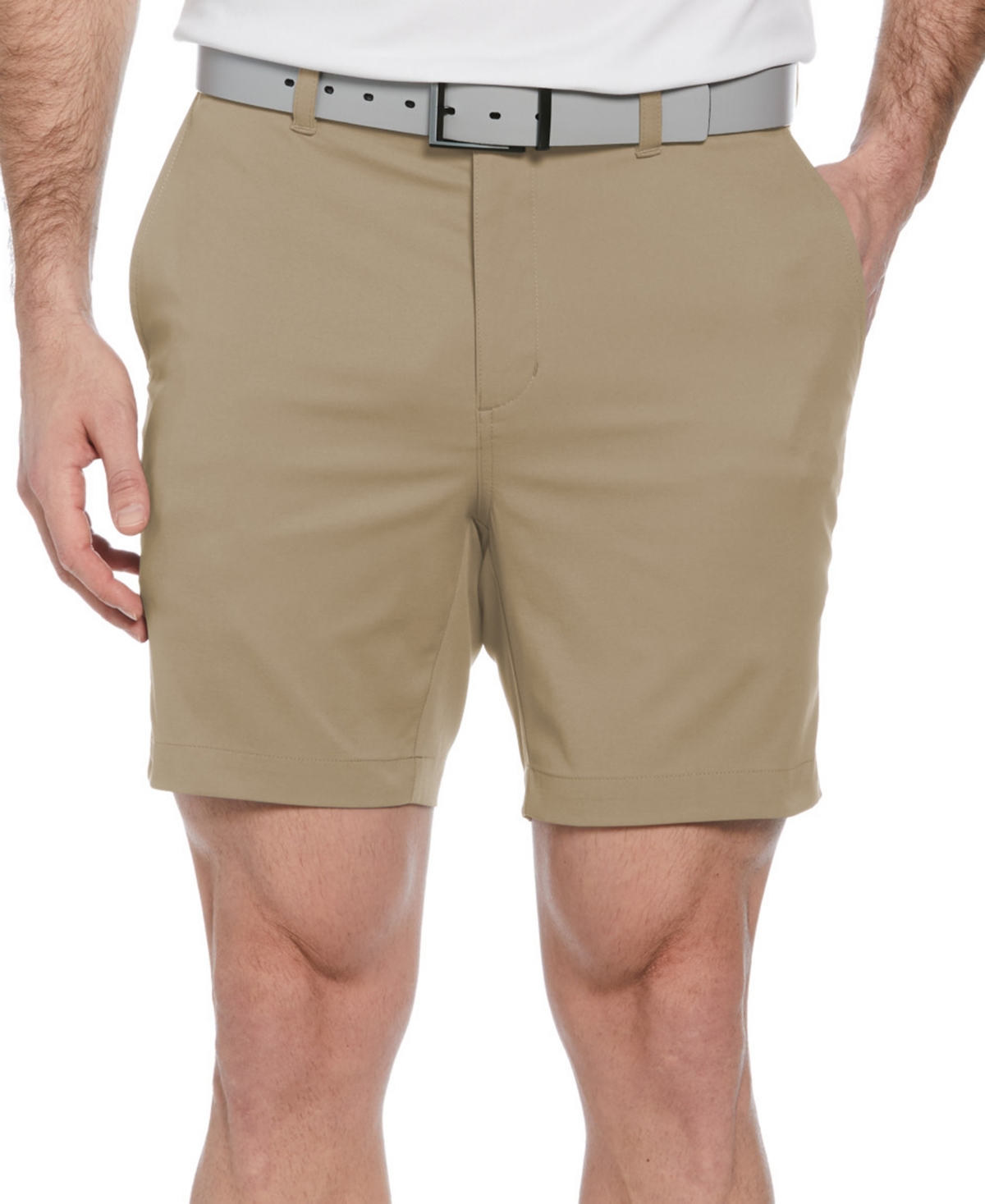 Shop Pga Tour Men's 7" Golf Shorts With Active Waistband In Chinchilla