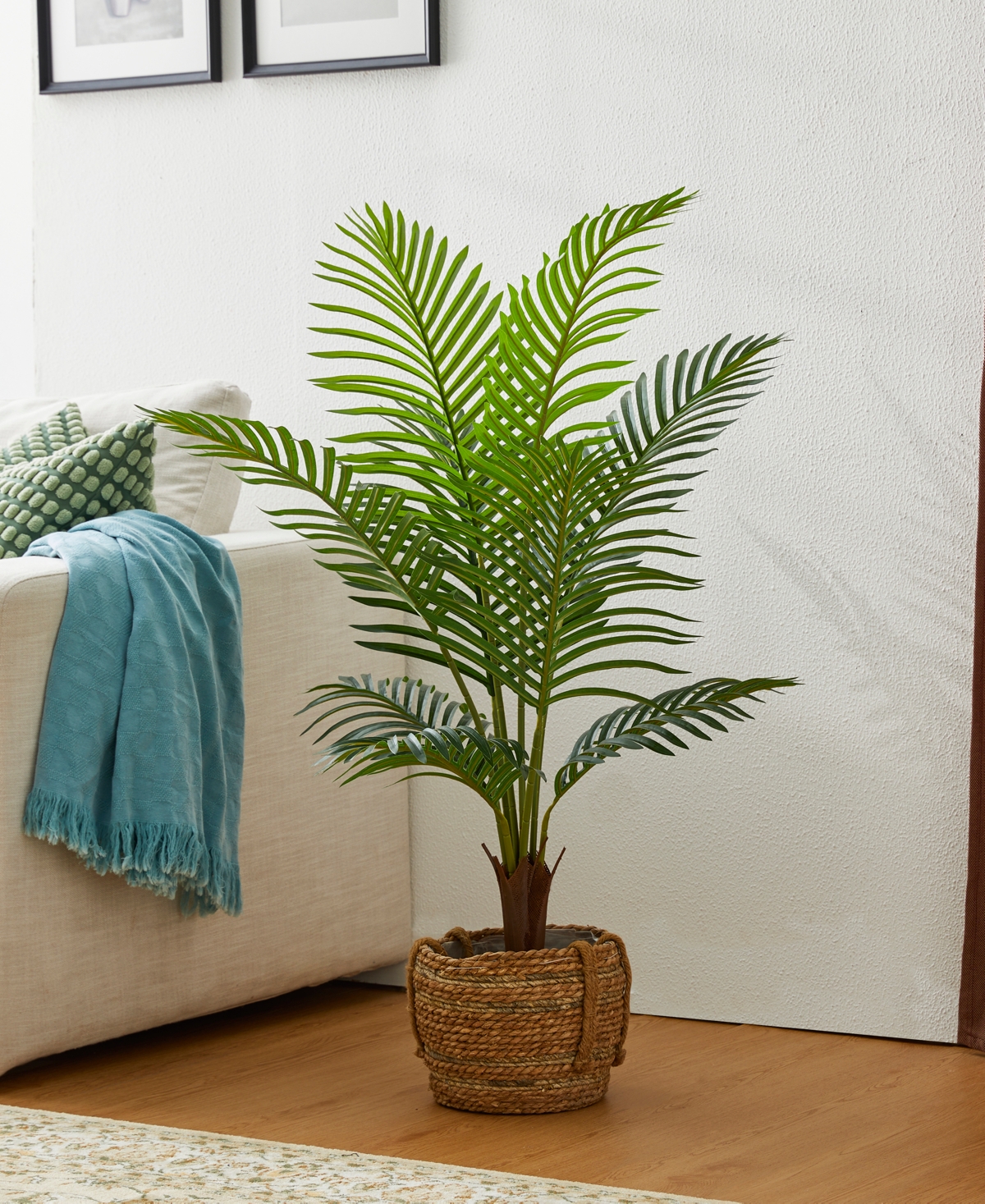 Glitzhome 3.5ft. Faux Areca Palm Tree In Pot In Multi