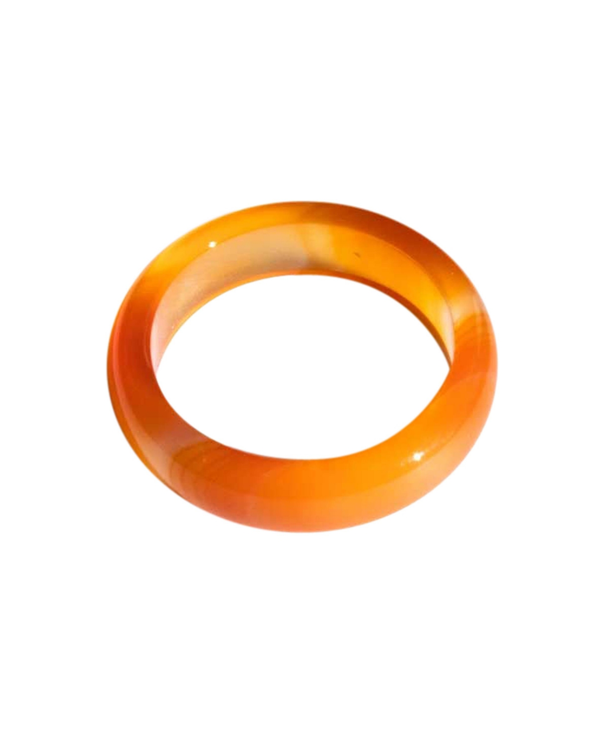 Persimmon - Dark orange jade stone ring - Red