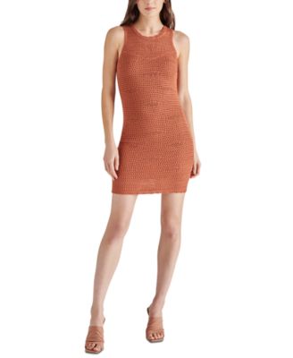 Steve Madden Women's Ronnie Crochet Scallop-Trimmed Sweater Dress - Macy's