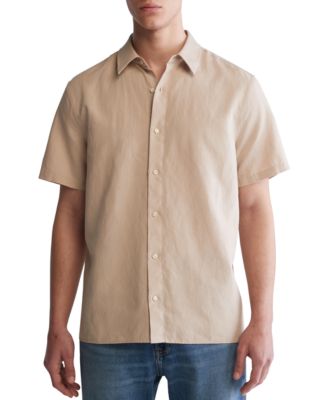 Calvin Klein Men's Classic-Fit Textured Button-Down Shirt - Macy's
