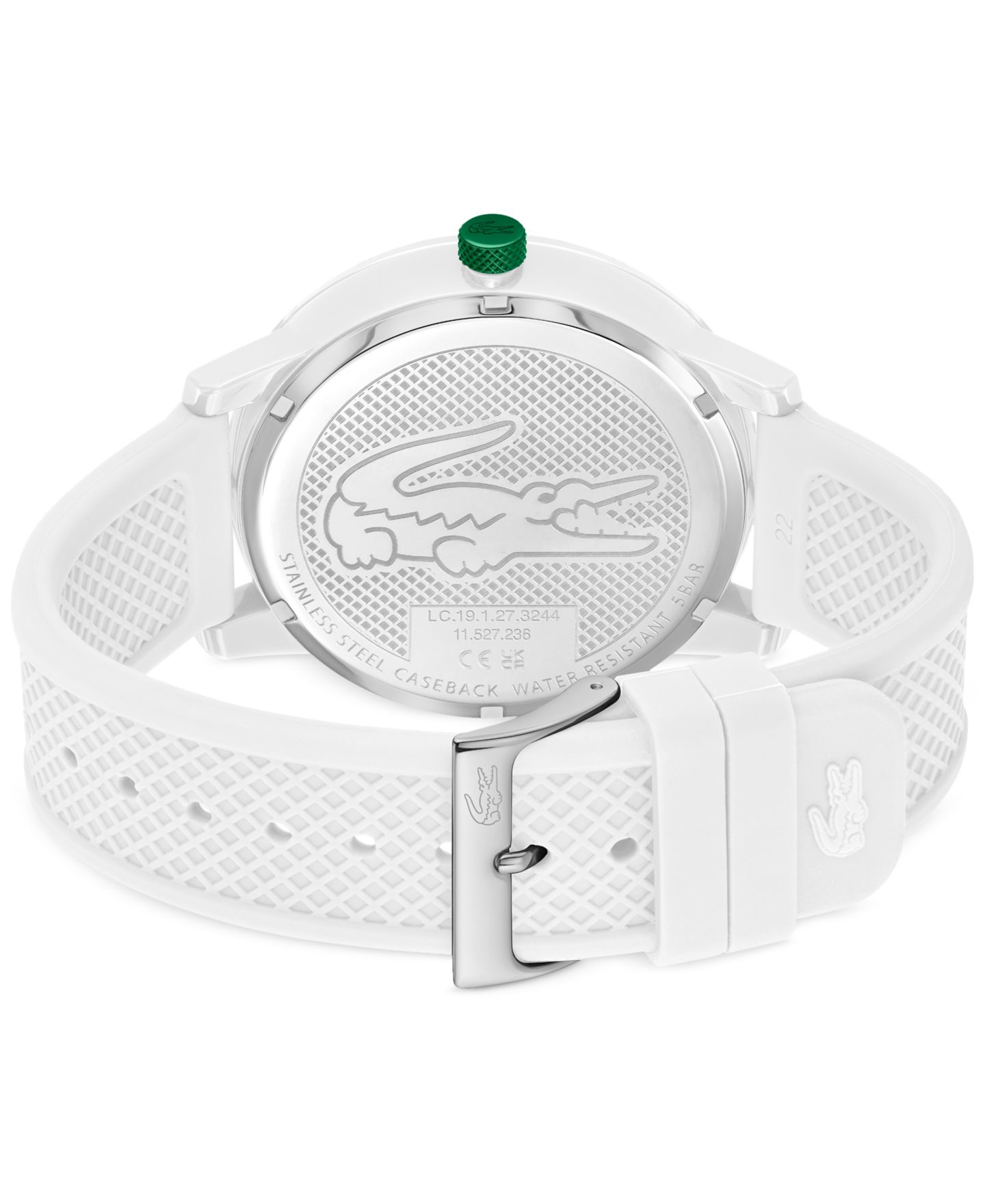 Часы Lacoste Unisex L.12.12. White Silicone Strap Watch 48mm — фото 2
