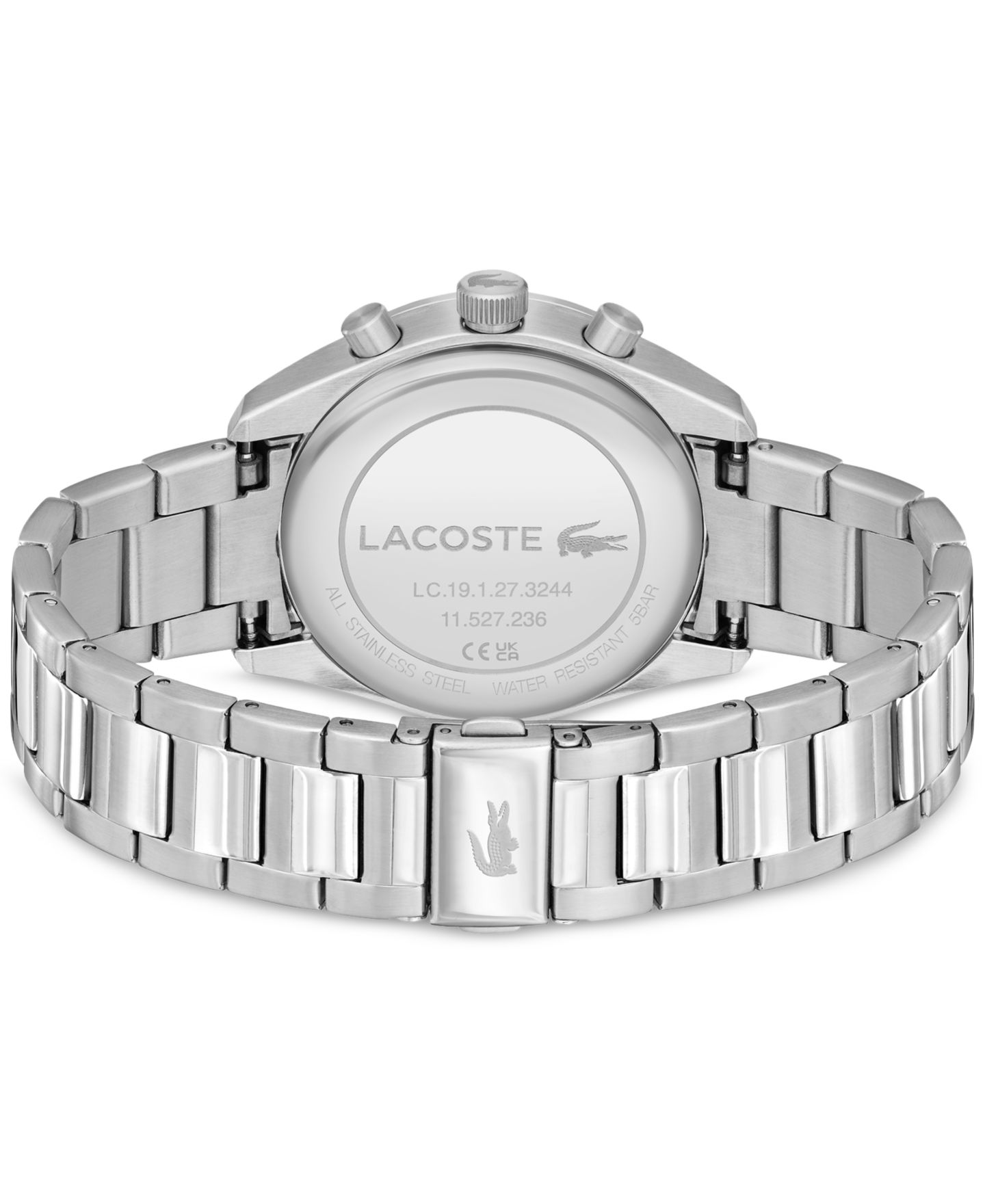 Мужские часы Lacoste Chronograph Boston Stainless Steel Bracelet Watch 44mm — фото 2