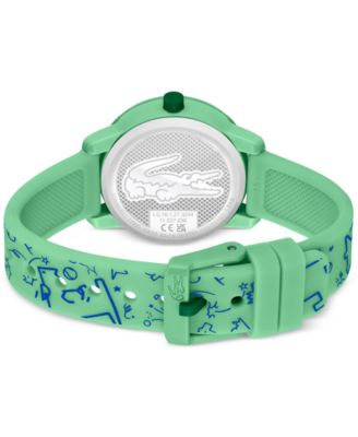 Lacoste Kid's Green Printed Silicone Strap Watch 33mm