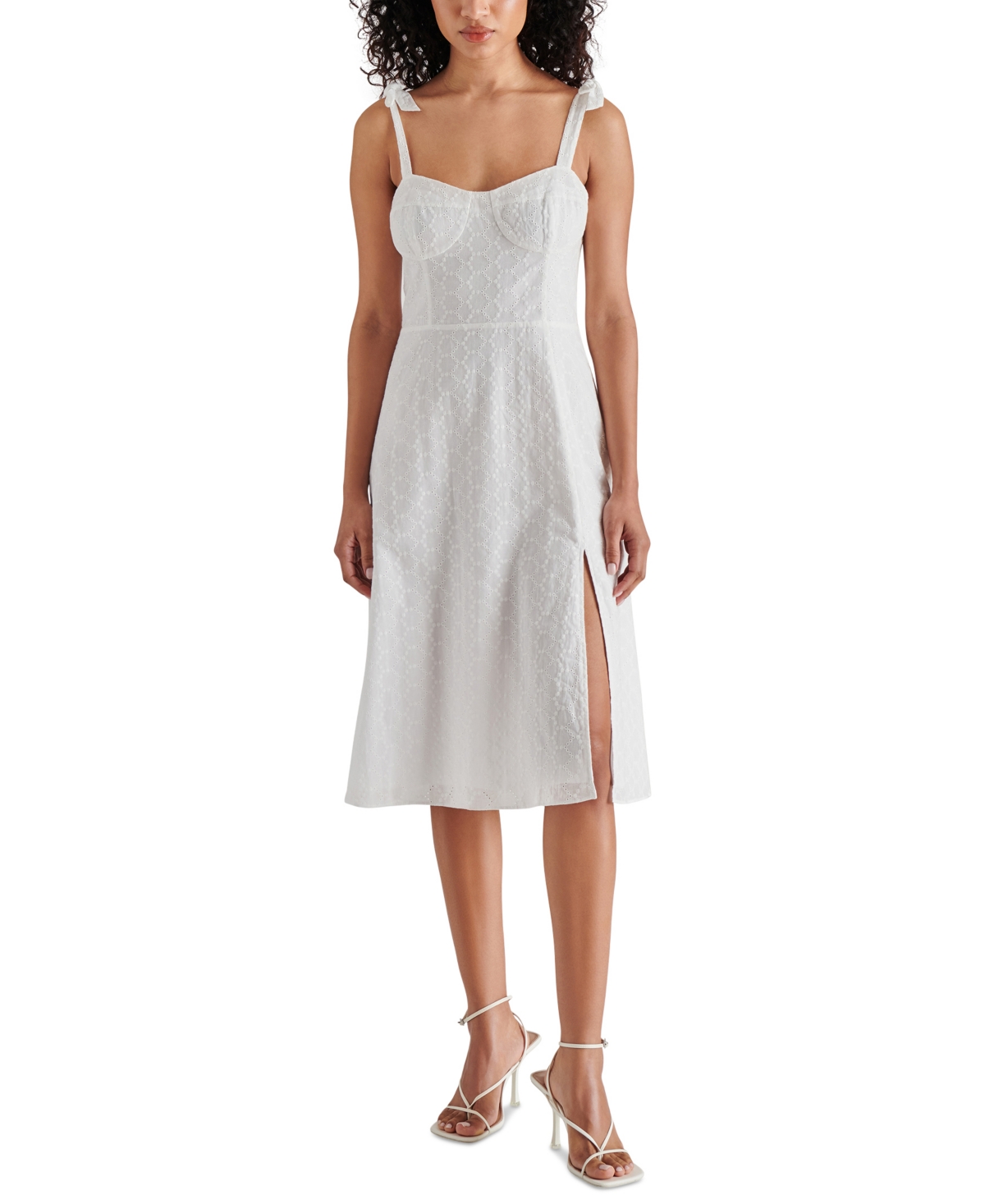 Steve Madden Carlynn Eyelet Embroidered Dress In White