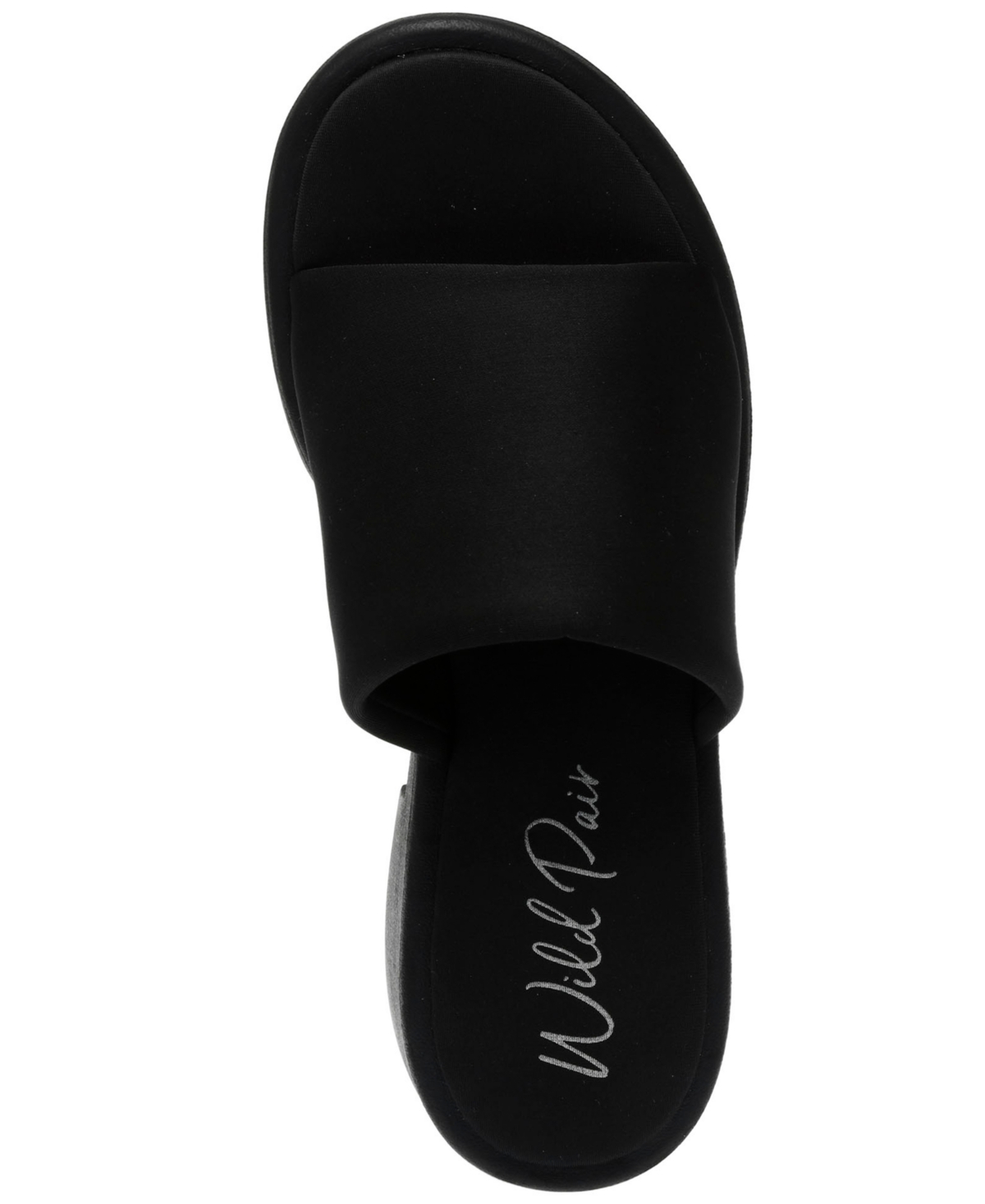 Shop Wild Pair Questt Lug Slide Sandals, Created For Macy's In Black Fabric