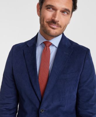 Men's Modern-Fit Solid Stretch Corduroy Elbow Patch Sport Coat