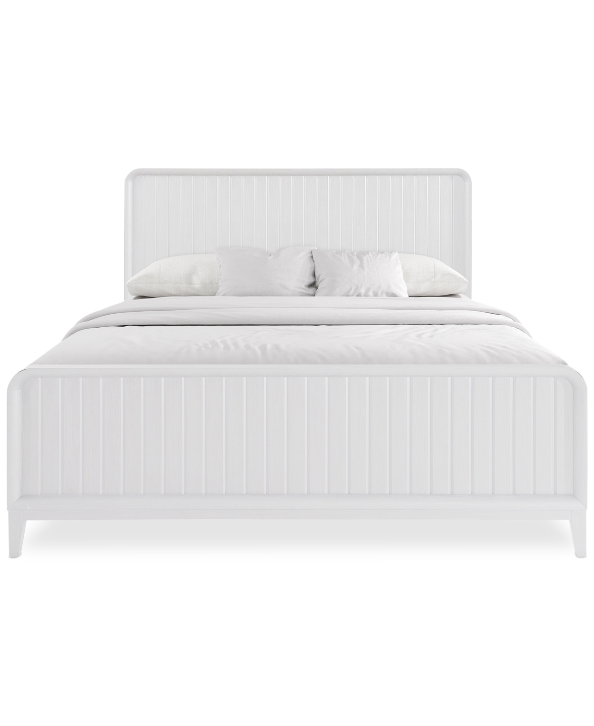 Shop Macy's Assemblage 3pc Bedroom Set (king Bed, Dresser, & Nightstand) In White