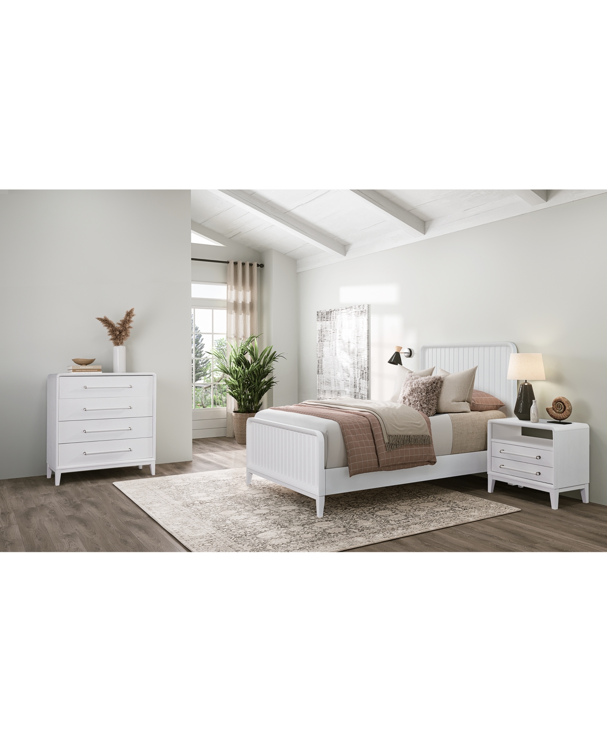 MACY'S CLOSEOUT! ASSEMBLAGE 3PC BEDROOM SET (FULL BED, SMALL CHEST & OPEN NIGHTSTAND) 