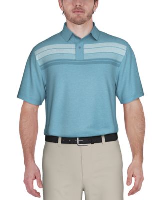 PGA TOUR - Men's Stretch Moisture-Wicking Chest Stripe Golf Polo Shirt